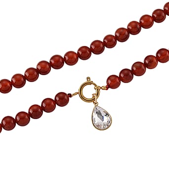 https://tjcuk.sirv.com/Products/85/6/8562312/Red-Agate-White-Cubic-Zirconia-Beads-Necklace-Size-20-with-Clasp-in-Ye_8562312_3.jpg?w=342&h=342