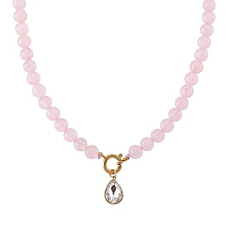 https://tjcuk.sirv.com/Products/85/6/8562313/Rose-Quartz-White-Cubic-Zirconia-Beads-Necklace-Size-20-with-Clasp-in-_8562313.jpg?w=342&h=342