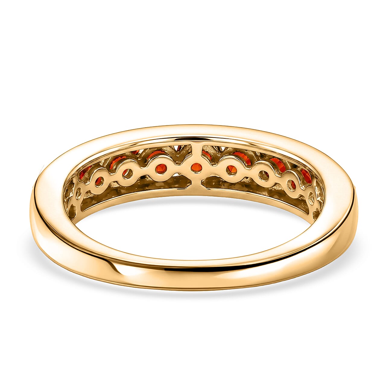 D'Joy Fire Opal Band Ring Sterling Silver  0.963  Ct.