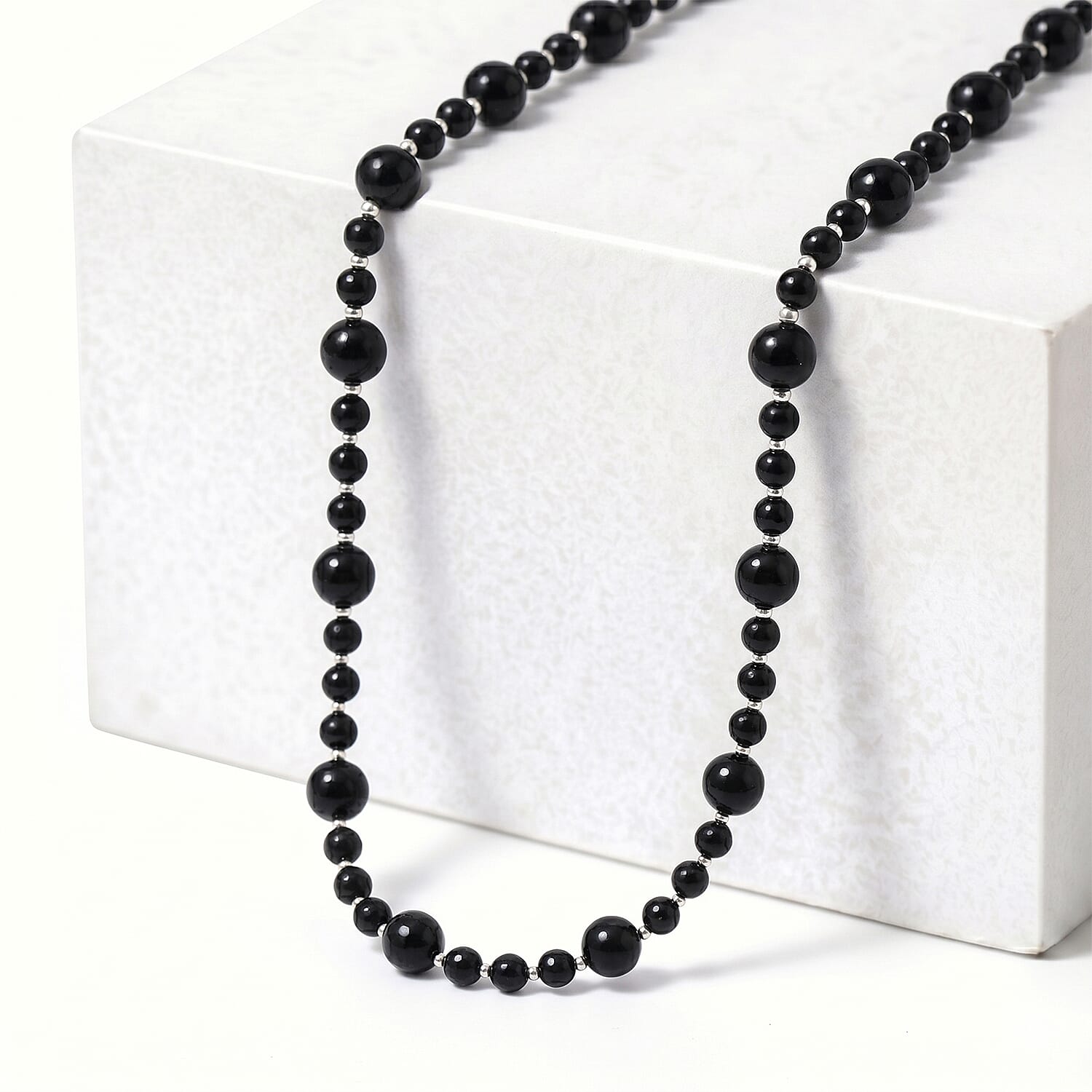 Shungite Beads Necklace (Size - 20) with Magnetic Lock 200.00 Ct.