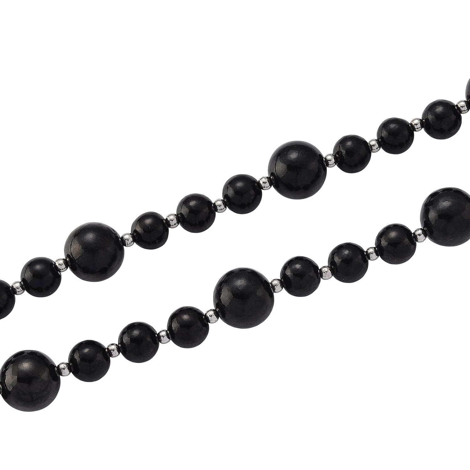 Shungite Beads Necklace (Size - 20) with Magnetic Lock 200.00 Ct.