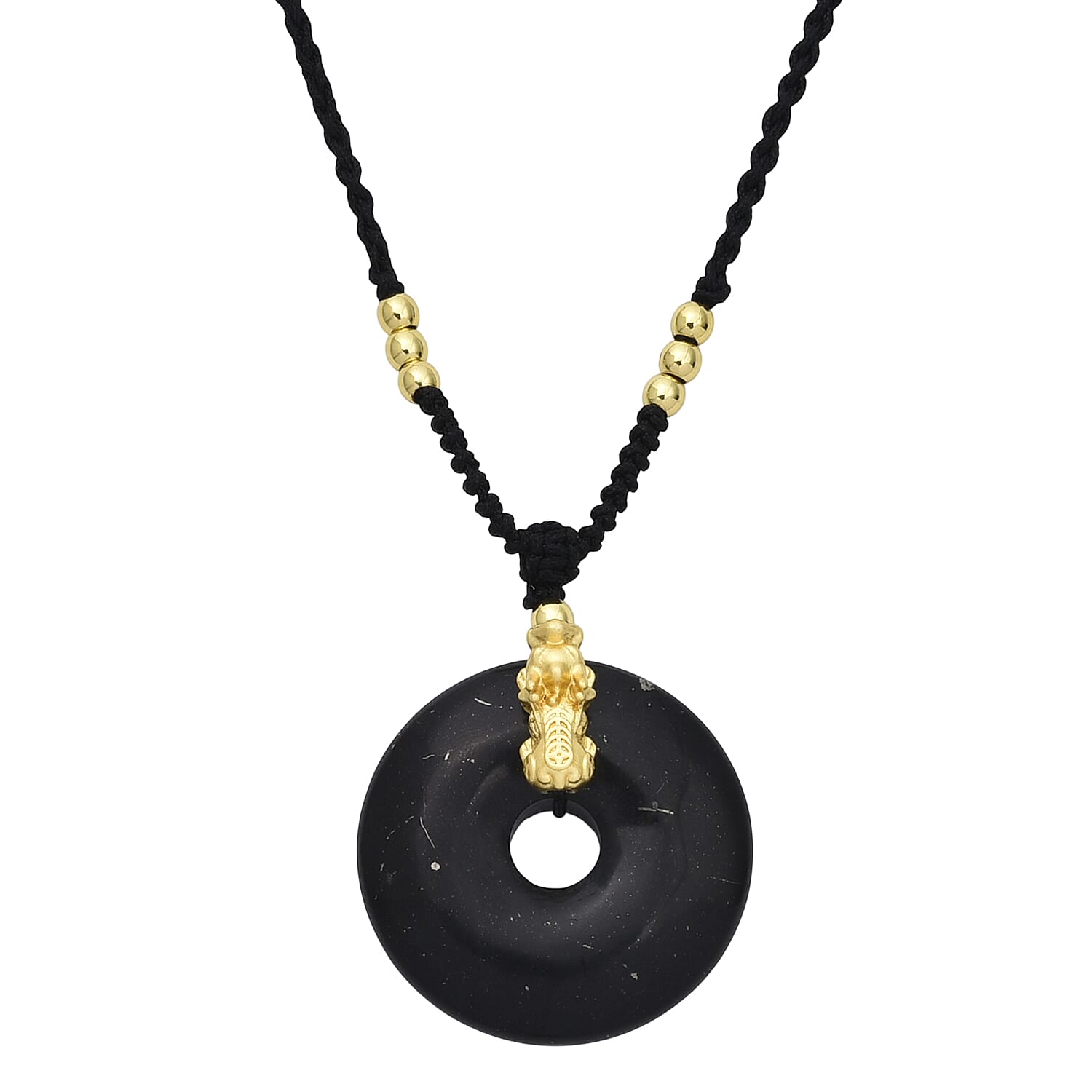 Shungite Adjustable Beads Necklace (Size - 28) 65.00 Ct.