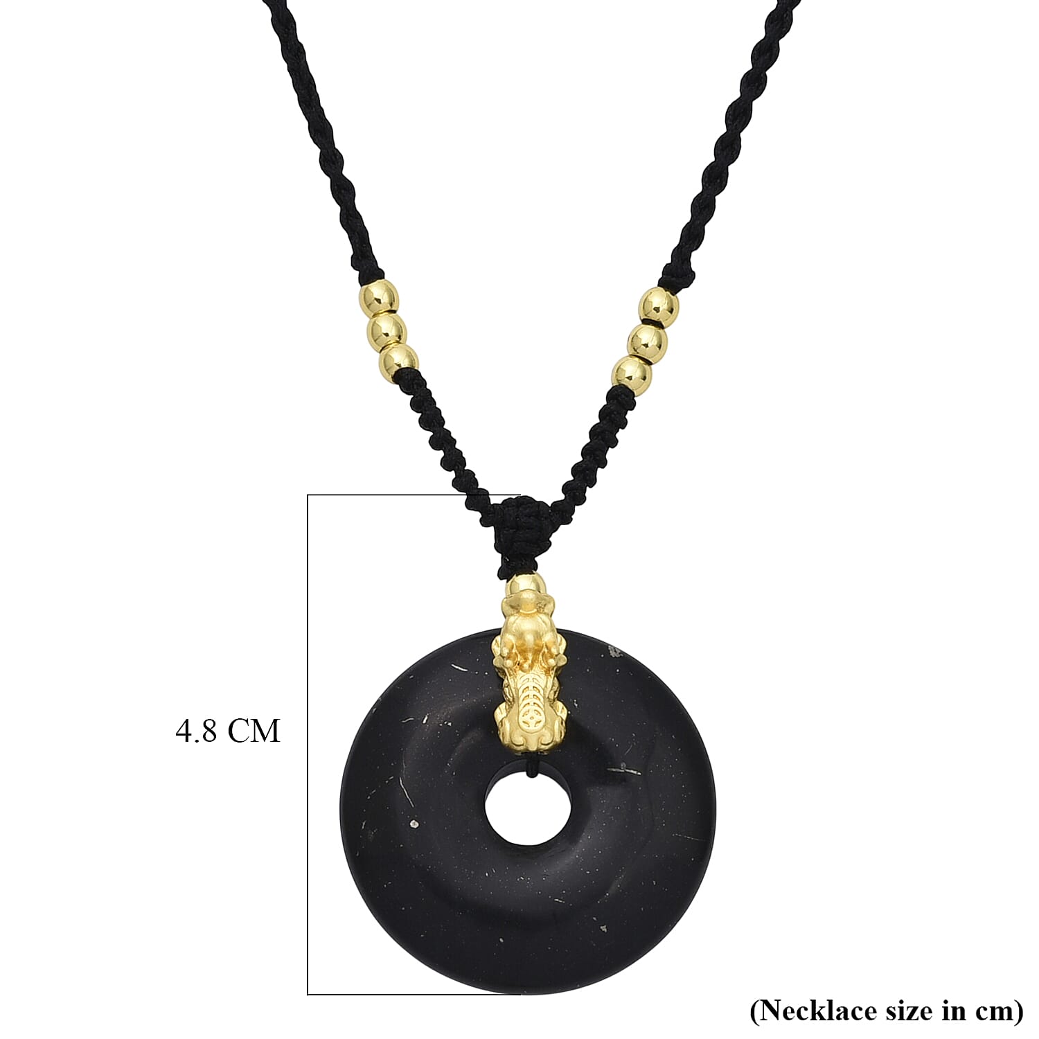 Shungite Adjustable Beads Necklace (Size - 28) 65.00 Ct.