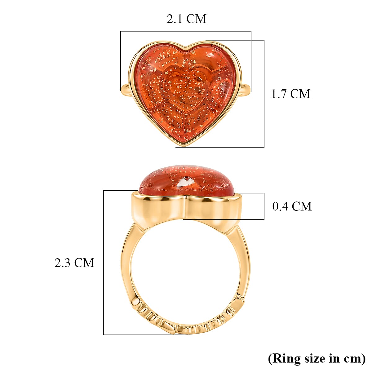 GP Family Legacy Italy - Genuine Murano With 24K Gold  & Blue Sapphire Ring in 18K Gold Vermeil Sterling Silver