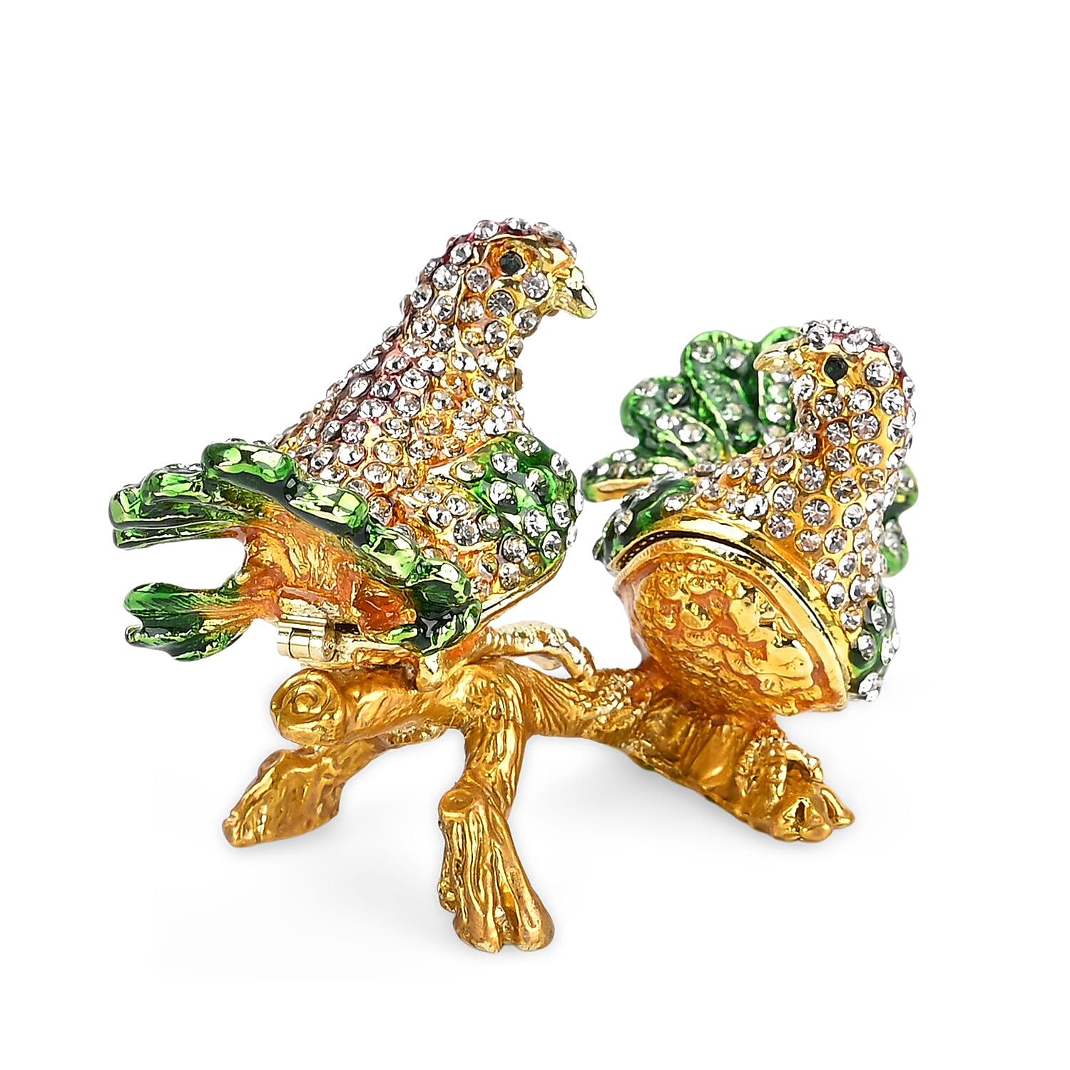 LIVMORE Birds Shaped Trinket Storage Box (Size 8x5x1 cm) - Multi Color