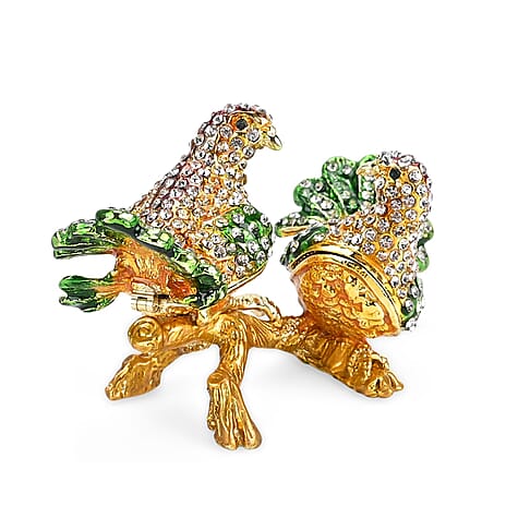 LIVMORE Birds Shaped Trinket Storage Box (Size 8x5x1 cm) - Multi Color