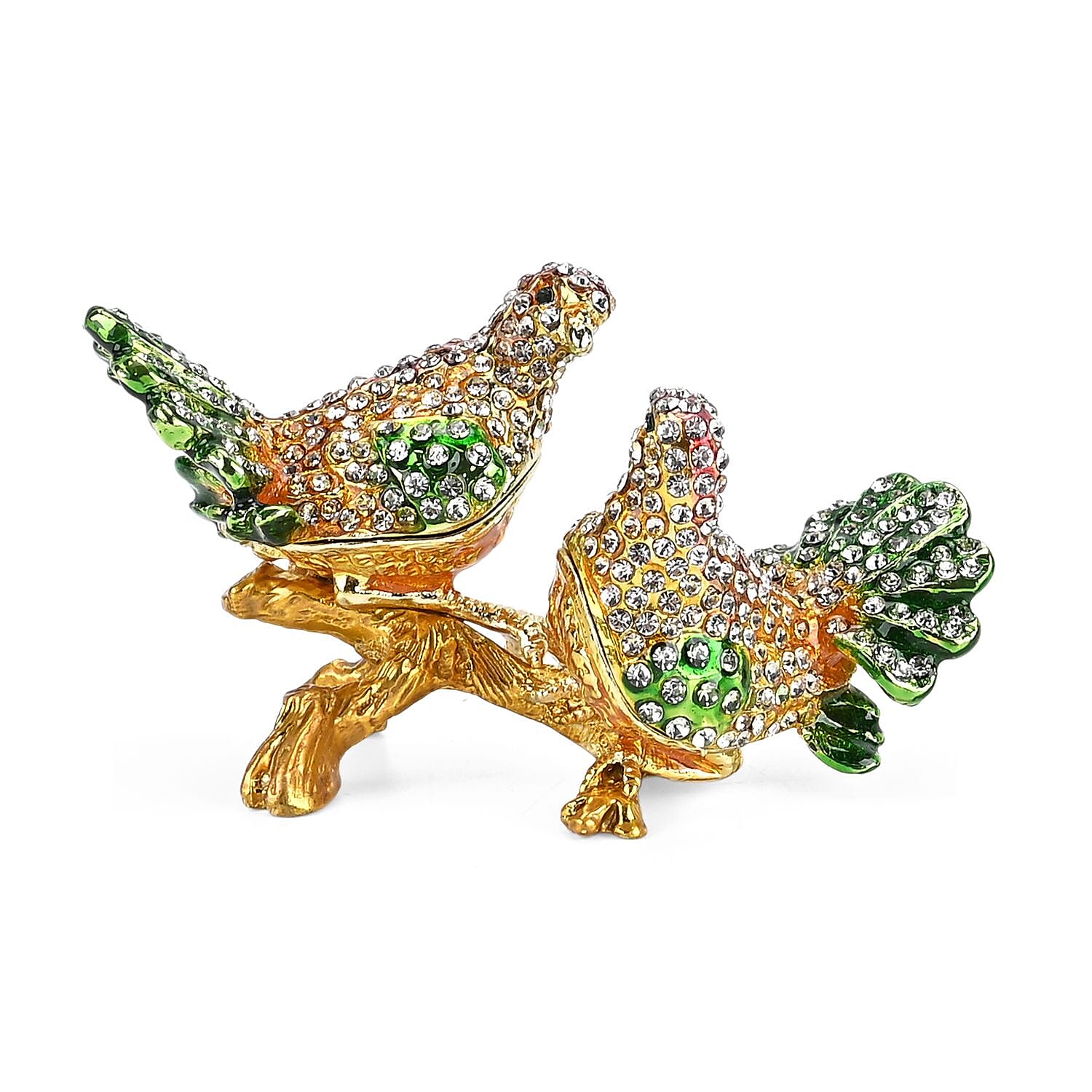 LIVMORE Birds Shaped Trinket Storage Box (Size 8x5x1 cm) - Multi Color