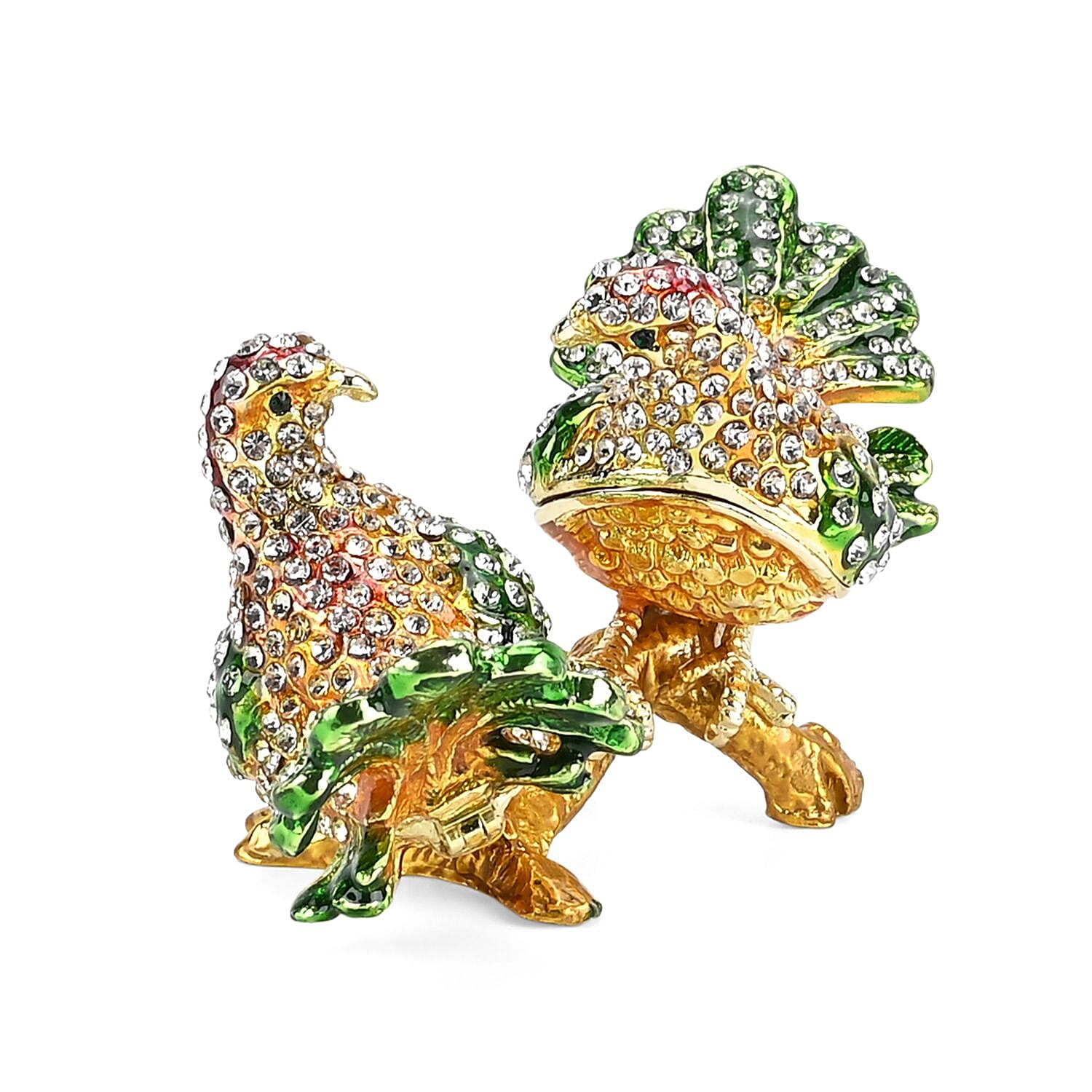 LIVMORE Birds Shaped Trinket Storage Box (Size 8x5x1 cm) - Multi Color