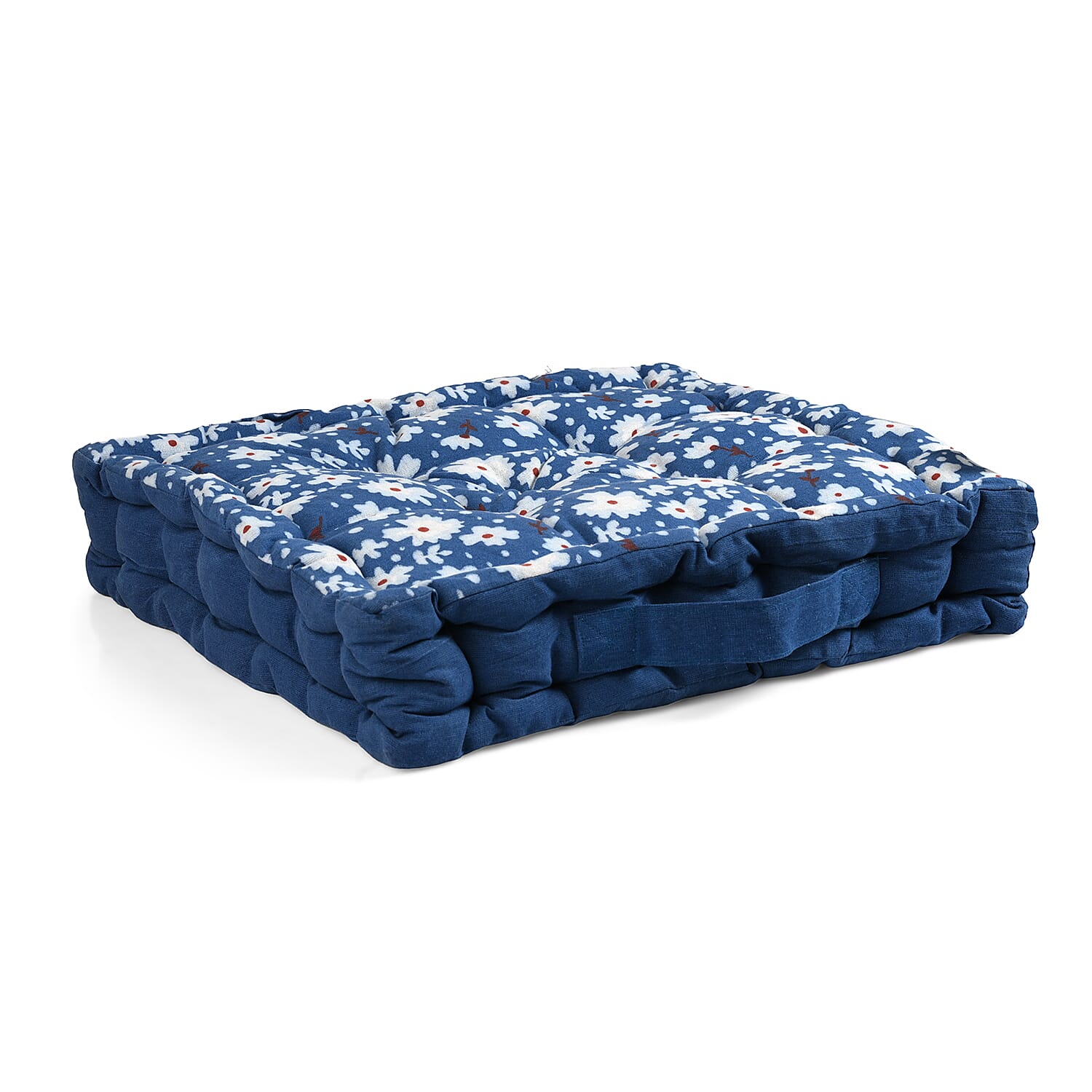 LIVMORE Cotton Printed Cushion Cover (Size 40x8 cm) - Blue