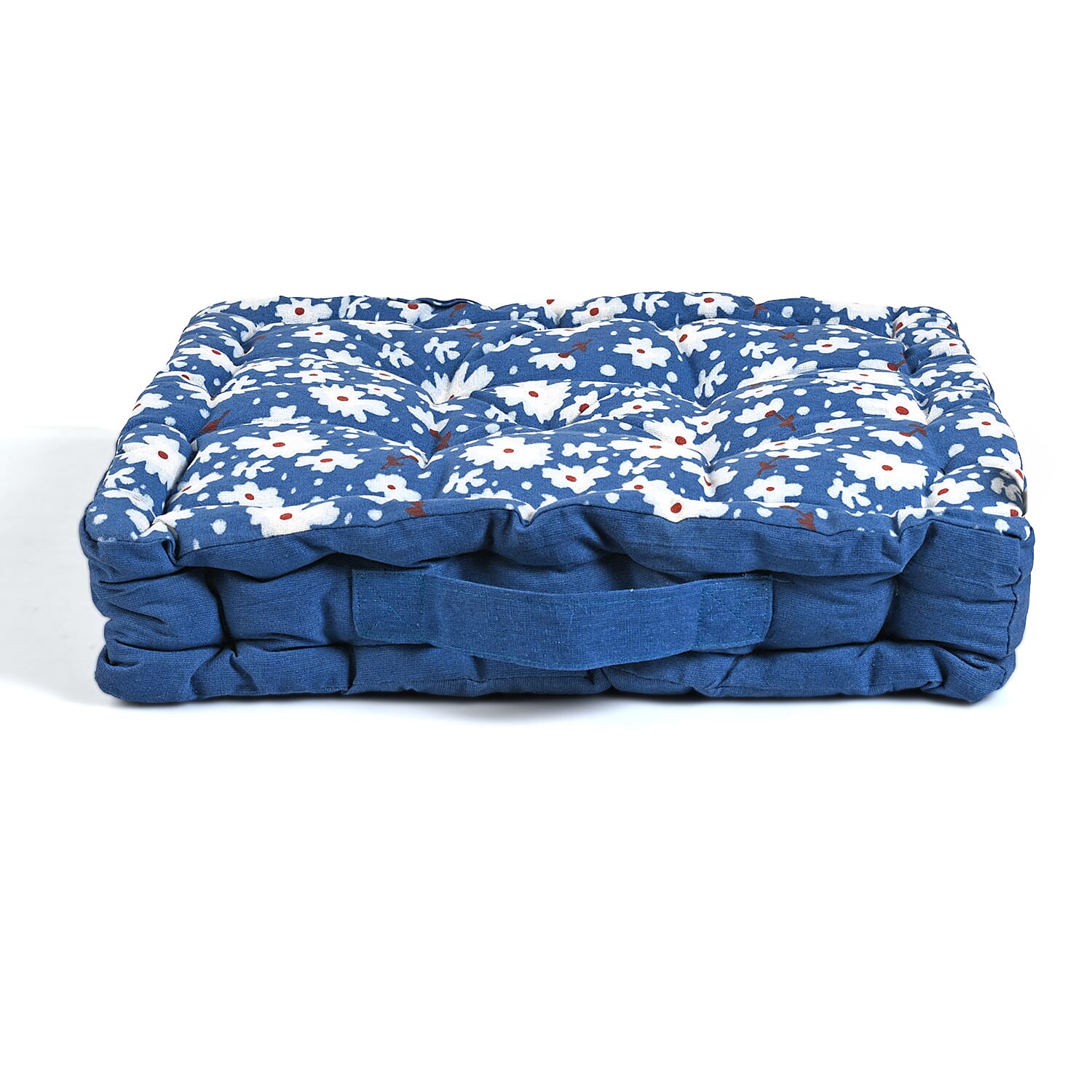 LIVMORE Cotton Printed Cushion Cover (Size 40x8 cm) - Blue