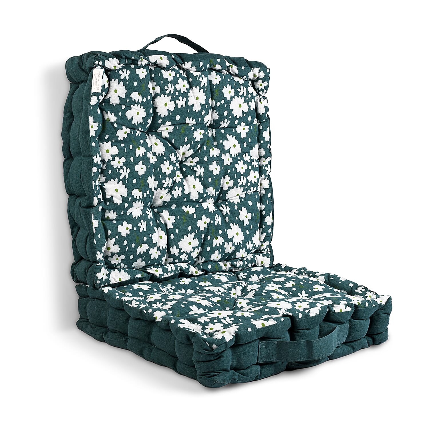 LIVMORE Cotton Printed Cushion Cover (Size 40x8 cm) - Green