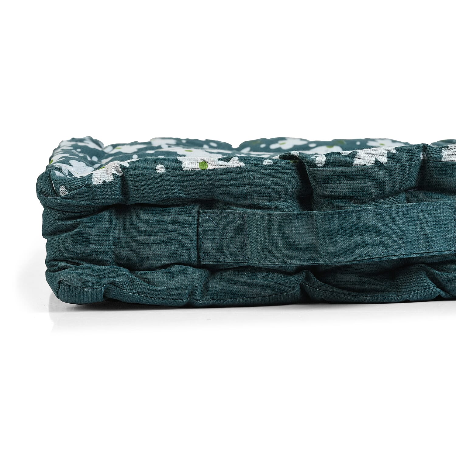 LIVMORE Cotton Printed Cushion Cover (Size 40x8 cm) - Green