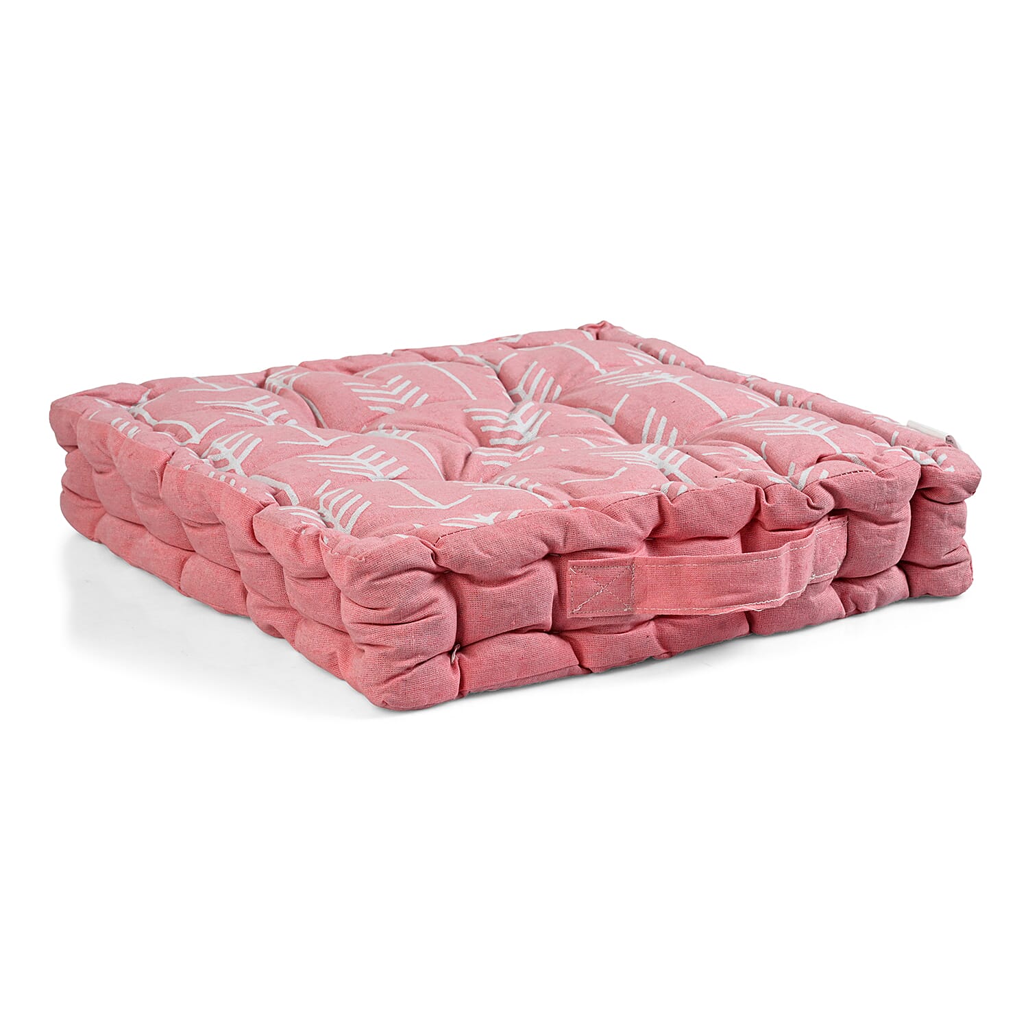LIVMORE Cotton Printed Cushion Cover (Size 40x8 cm) - Pink