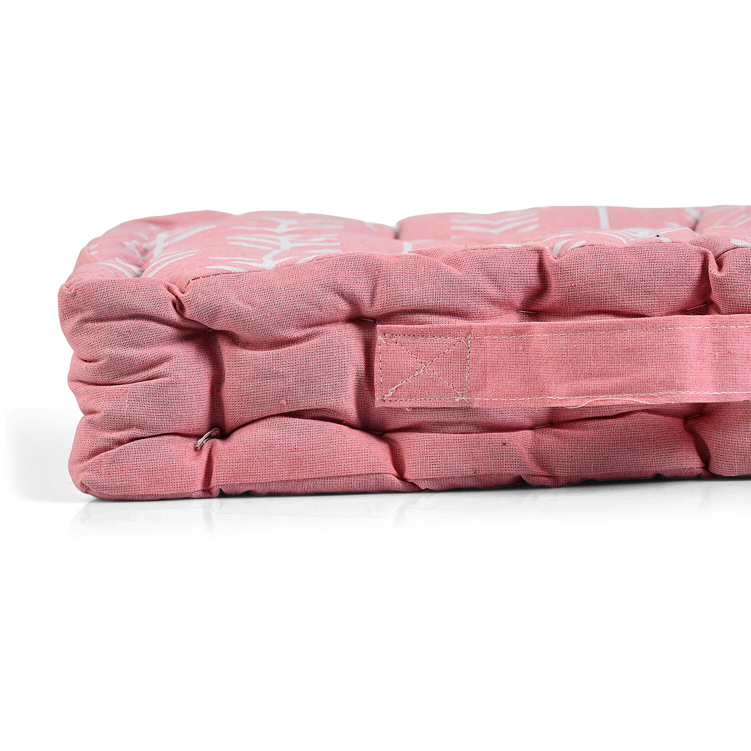 LIVMORE Cotton Printed Cushion Cover (Size 40x8 cm) - Pink