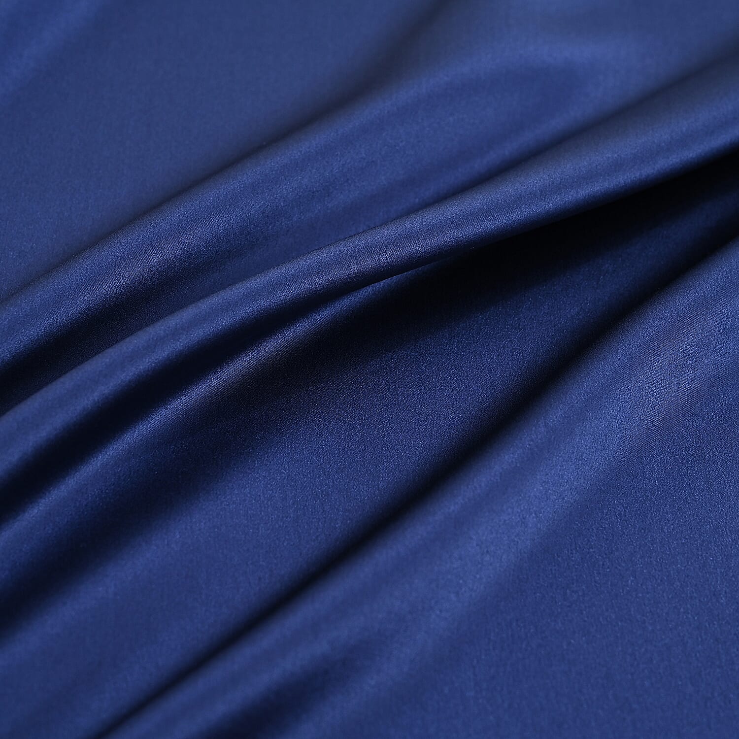 La Marey Signature Mulberry Silk Patterned Pillowcase with MOP Button Closure (Size 50x75 cm) - Navy