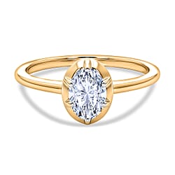 LUXURIANT 1 Ct. Lab Grown Diamond Solitaire Ring in Sterling Silver (SI-G-H)