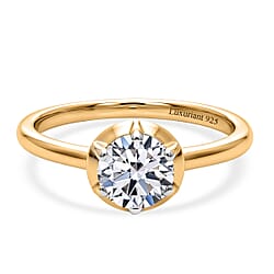 LUXURIANT 1 Ct. Lab Grown Diamond Solitaire Ring in Sterling Silver (SI-G-H)
