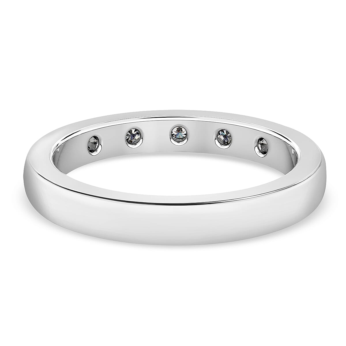 950 Platinum SI1 White Diamond SI1 Ring, Platinum Wt.4.8 Gms  0.150  Ct.