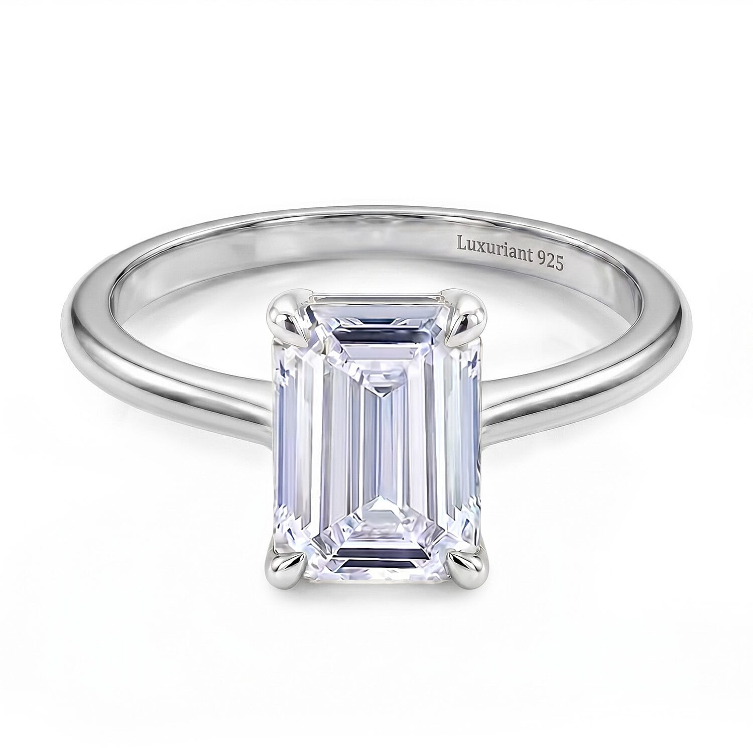 LUXURIANT 1 Ct. Lab Grown Diamond Solitaire Ring in Sterling Silver
