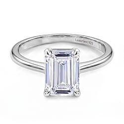LUXURIANT 1 Ct. Lab Grown Diamond Solitaire Ring in Sterling Silver