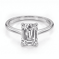 LUXURIANT 1 Ct. Lab Grown Diamond Solitaire Ring in Sterling Silver