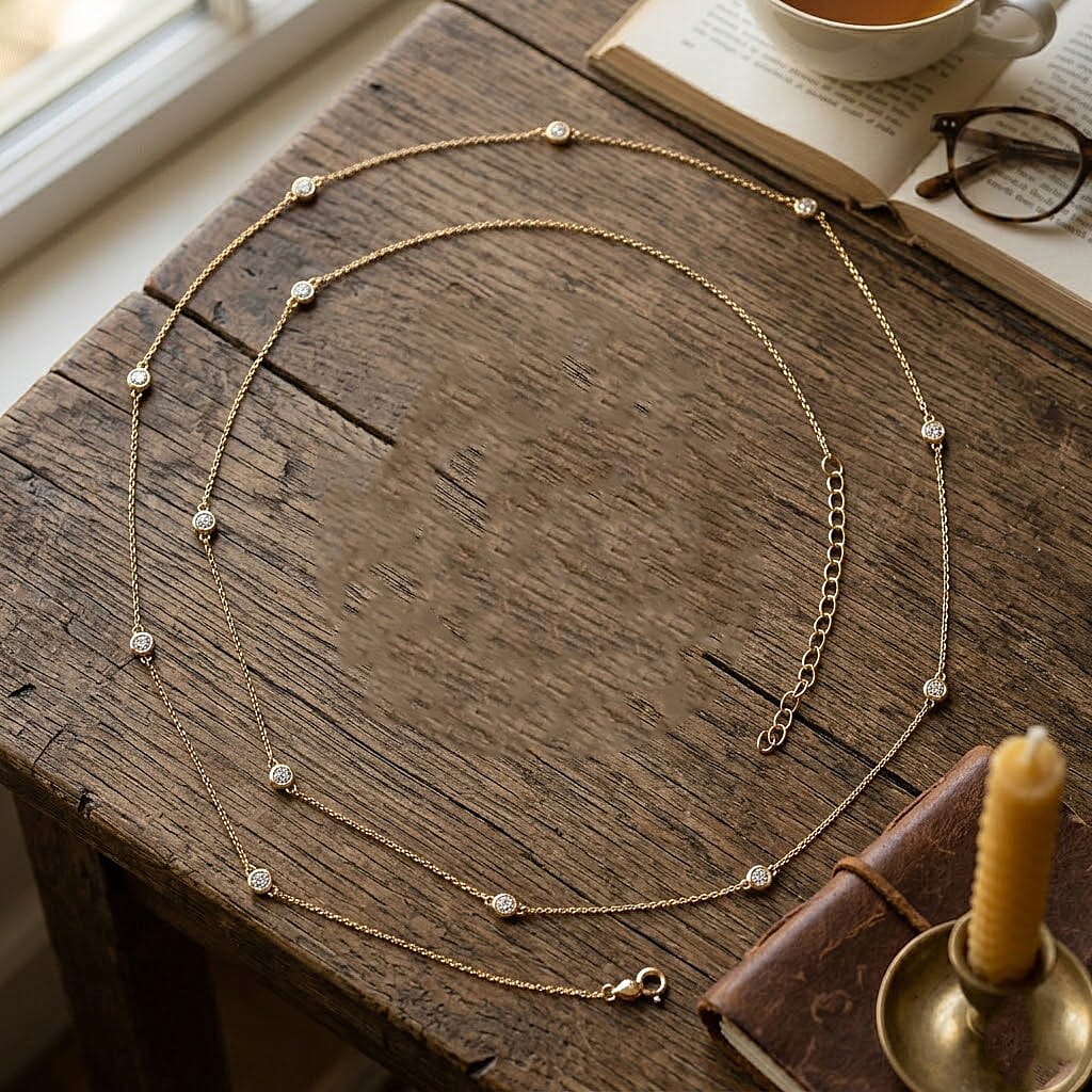 Luxuriant - Lab Grown Diamond (SI) Necklace with Chain (Size - 30-2 Ext) in 18K Vermeil Yellow Gold Plated Sterling Silver 1.00 Ct.