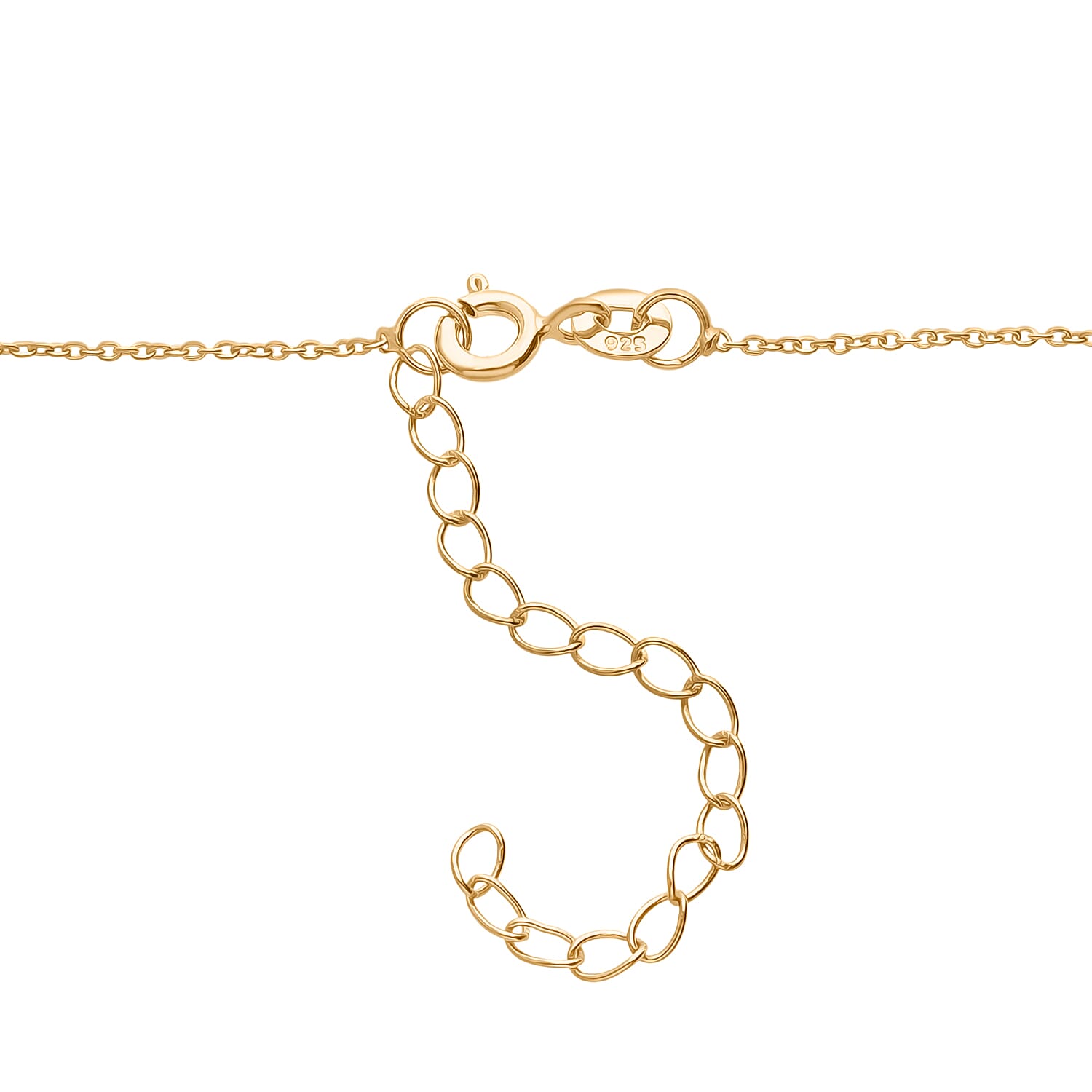 Luxuriant - Lab Grown Diamond (SI) Necklace with Chain (Size - 30-2 Ext) in 18K Vermeil Yellow Gold Plated Sterling Silver 1.00 Ct.