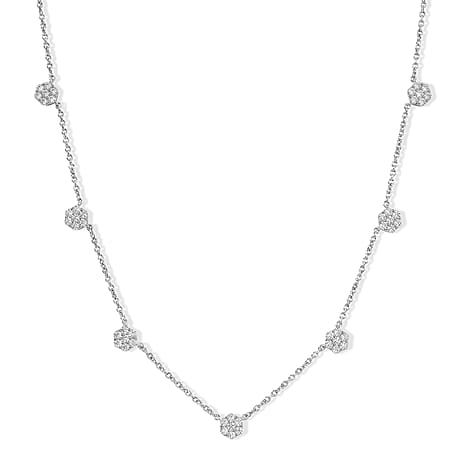 EverTrue - Natural White Diamond Necklace (Size - 20)