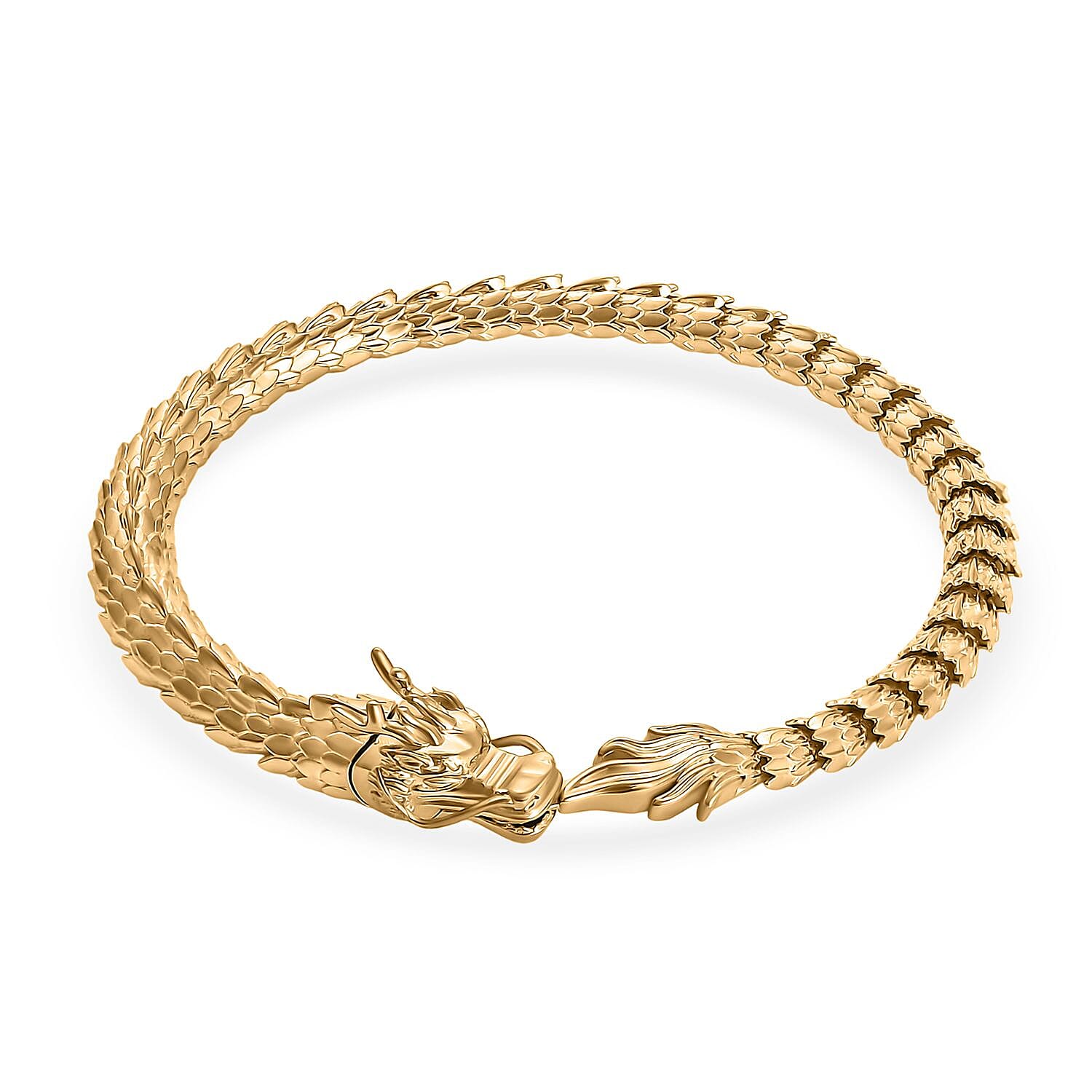 Luxoro - 9K Yellow Gold Dragon Bracelet (Size - 7.5), Gold Wt.12.50 Gms