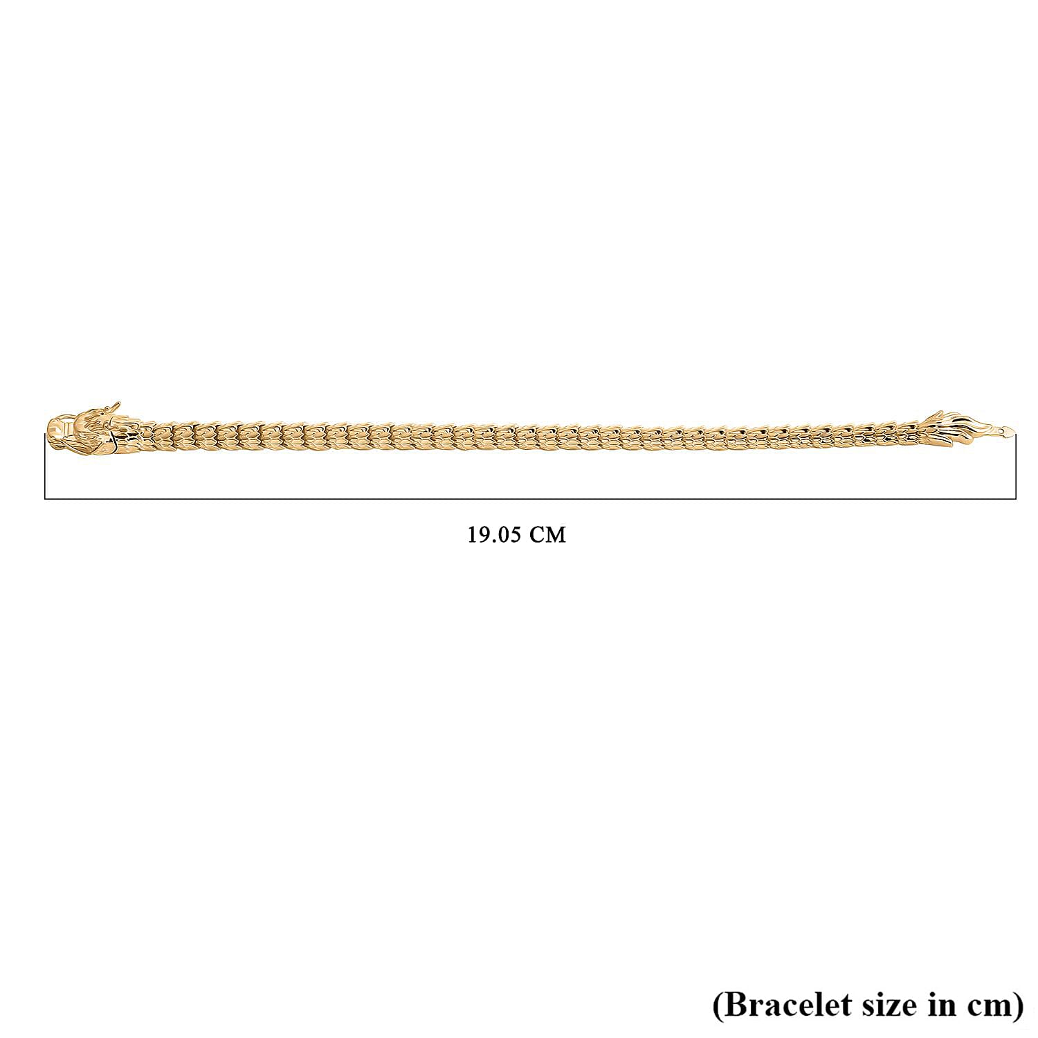 Luxoro - 9K Yellow Gold Dragon Bracelet (Size - 7.5), Gold Wt.12.50 Gms