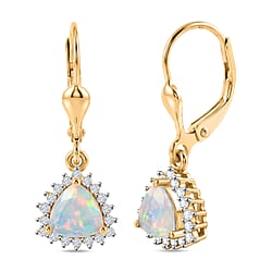 Royal Bali Collection - D'Joy Citrine November Birthstone Earring with Lever Back in 18K Vermeil Yellow Gold Plated Sterling Silver 1.84 Ct.