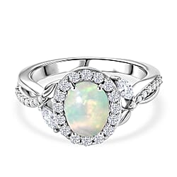 Royal Bali Collection - D'Joy Moissanite Halo Ring in Sterling Silver