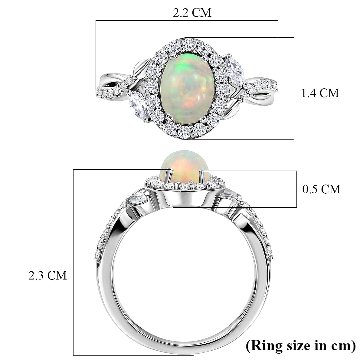 Royal Bali Collection - D'Joy Moissanite Halo Ring in Sterling Silver