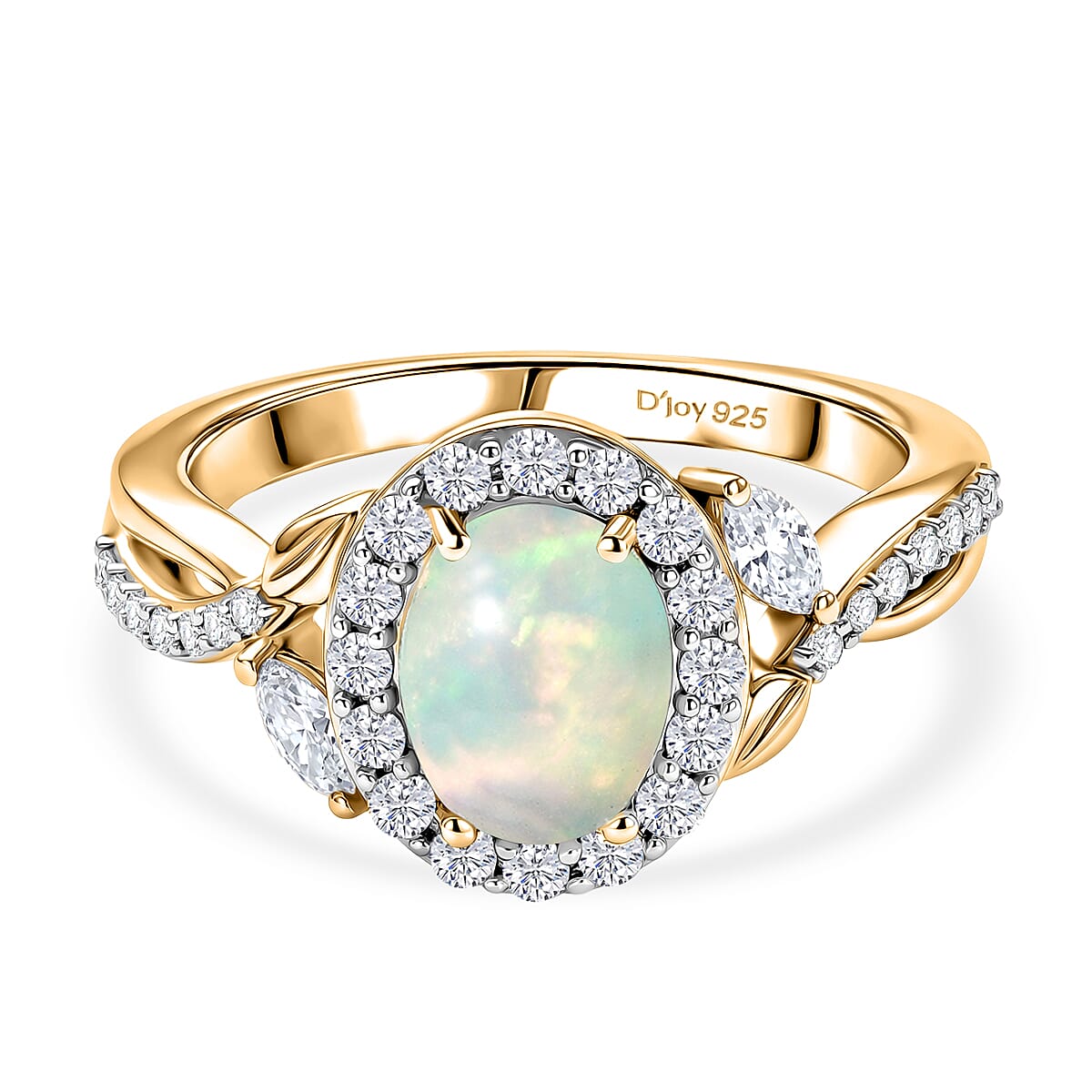 Royal Bali Collection - D'Joy Moissanite Halo Ring in Sterling Silver