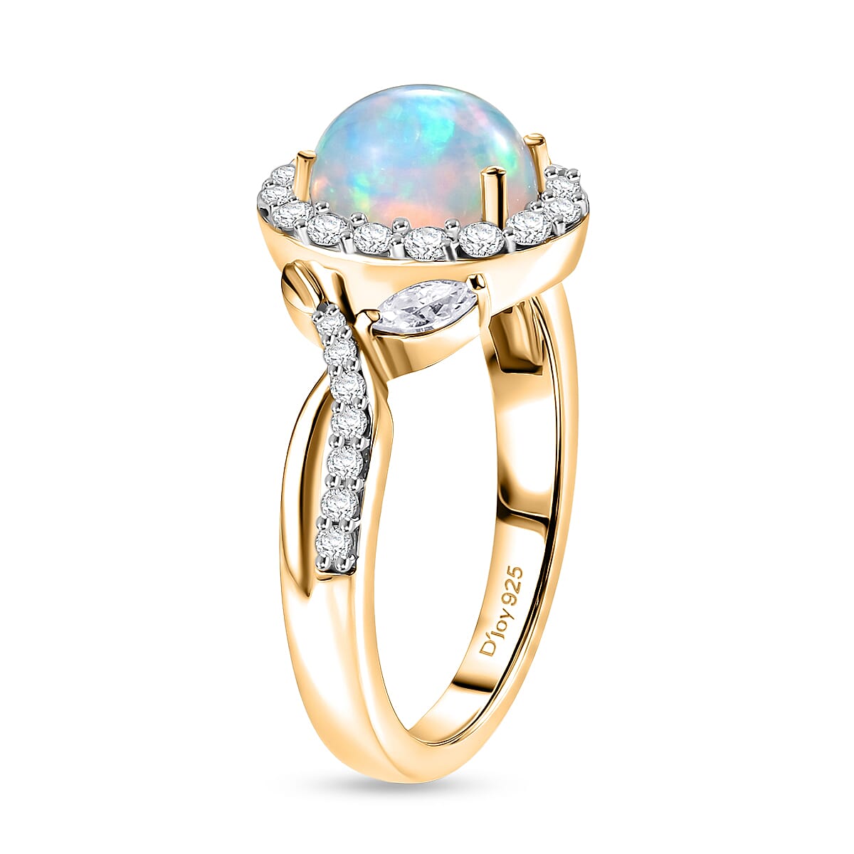 Royal Bali Collection - D'Joy Moissanite Halo Ring in Sterling Silver