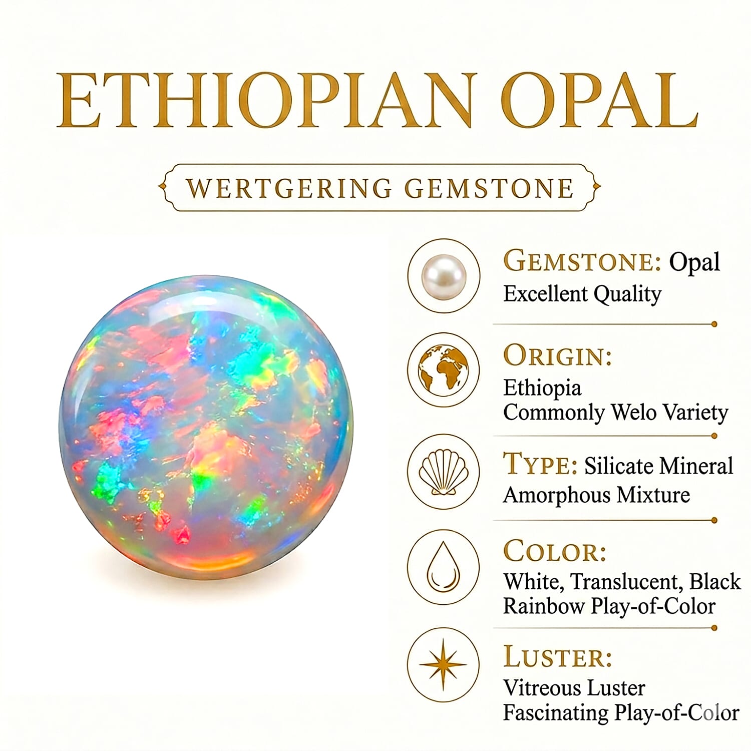 Luxuriant Ethiopian Opal, Lab Grown Diamond Main Stone With Side Stone Ring in Rhodium OverlaySterling Silver  0.960  Ct.