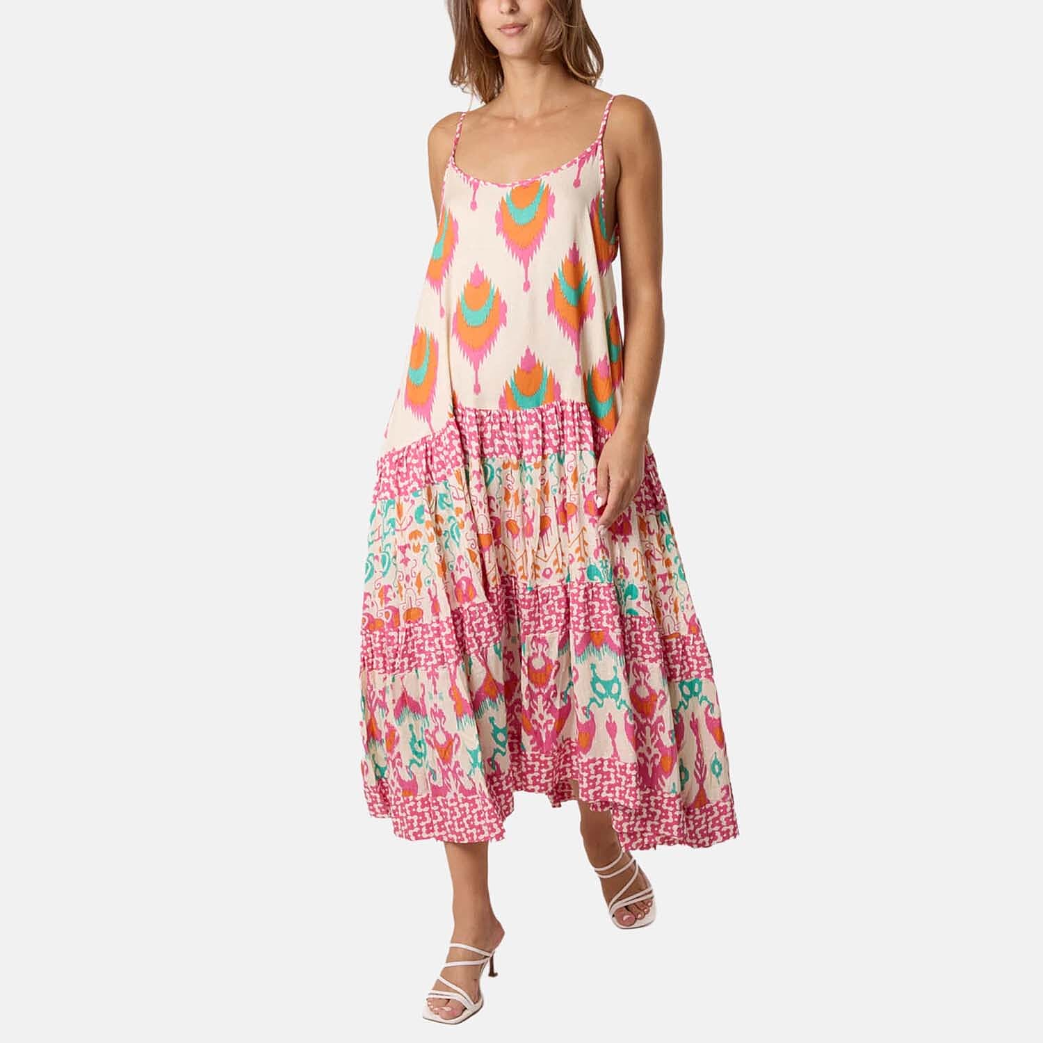 Printed Tiered Cami Dress