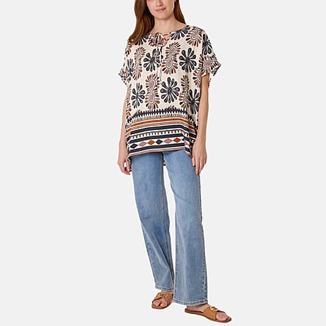 Paramour Boho Top (One Size, 10-20) - Navy