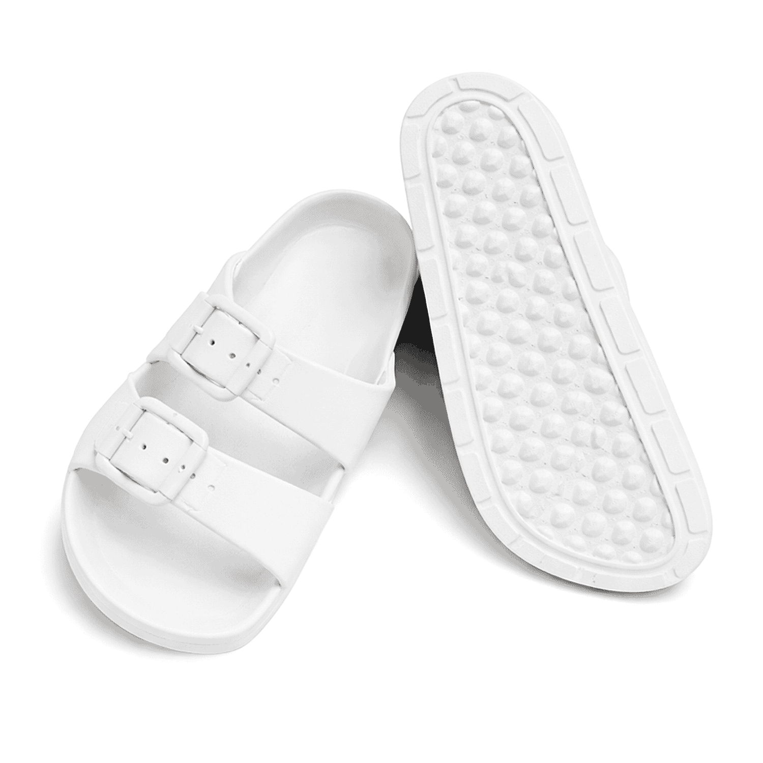 Layla Ladies Adjustable Twin Buckle Casual Slip-On Sliders