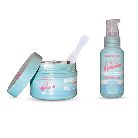 2 Piece Set- Mark Hill Let's Hydrate Hydrating Treatment Cream (200ml) & Hair Oil (50ml)