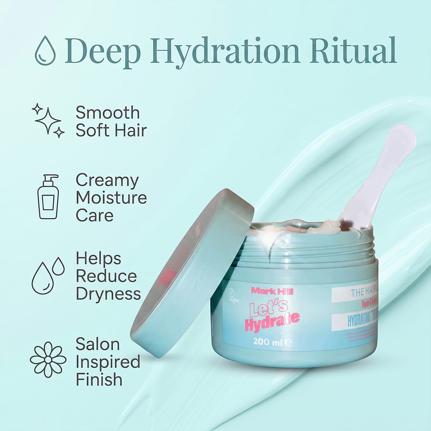 2 Piece Set- Mark Hill Let's Hydrate Hydrating Treatment Cream (200ml) & Hair Oil (50ml)