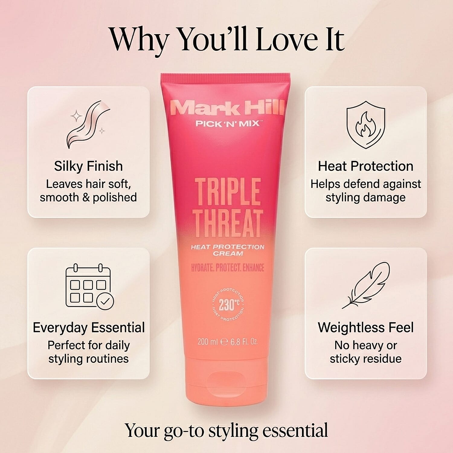 Mark Hill Pick 'N' Mix Triple Threat Heat Protection Leave In Cream - 200ml