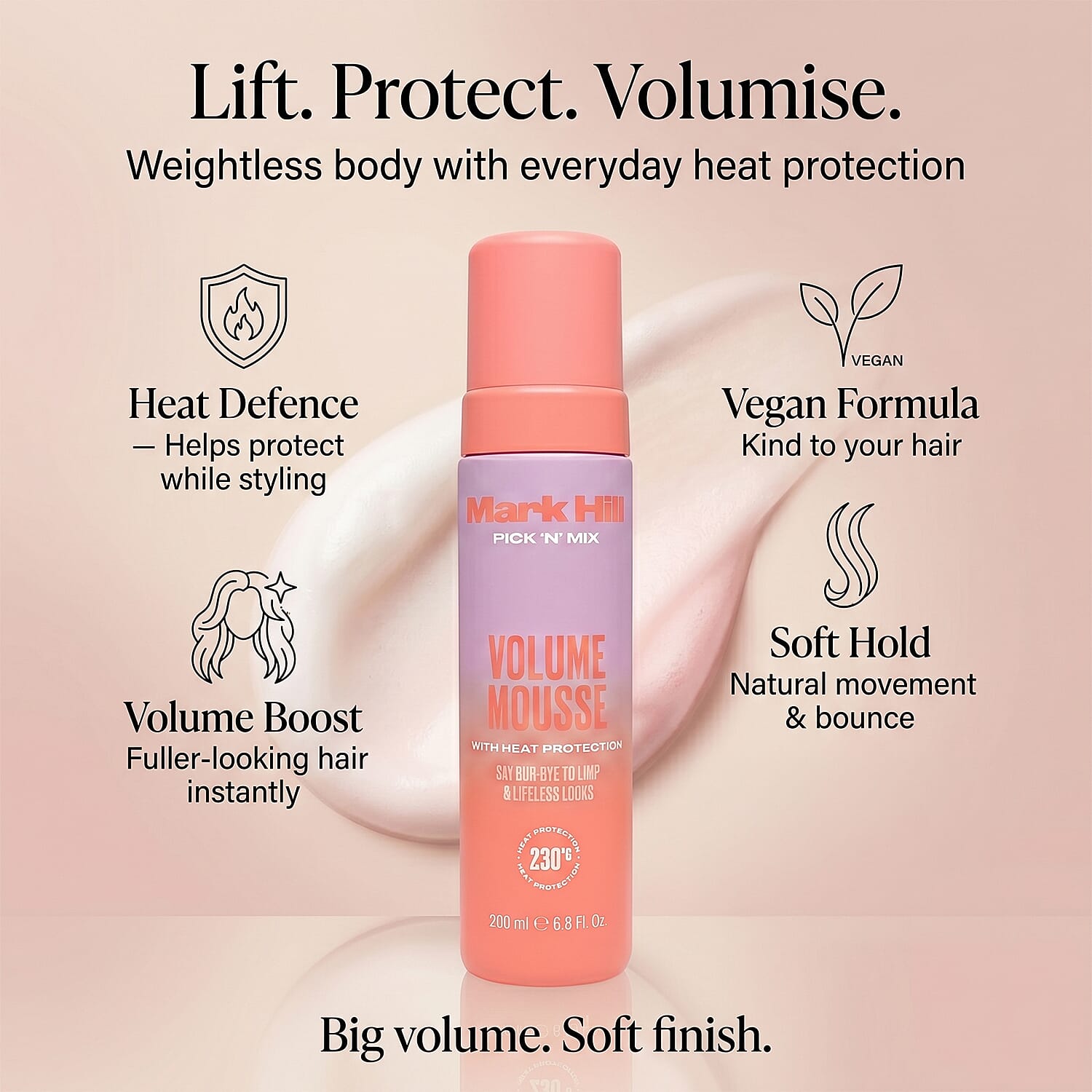 Mark Hill Pick 'N' Mix Heat Protection Volume Mousse - 200ml