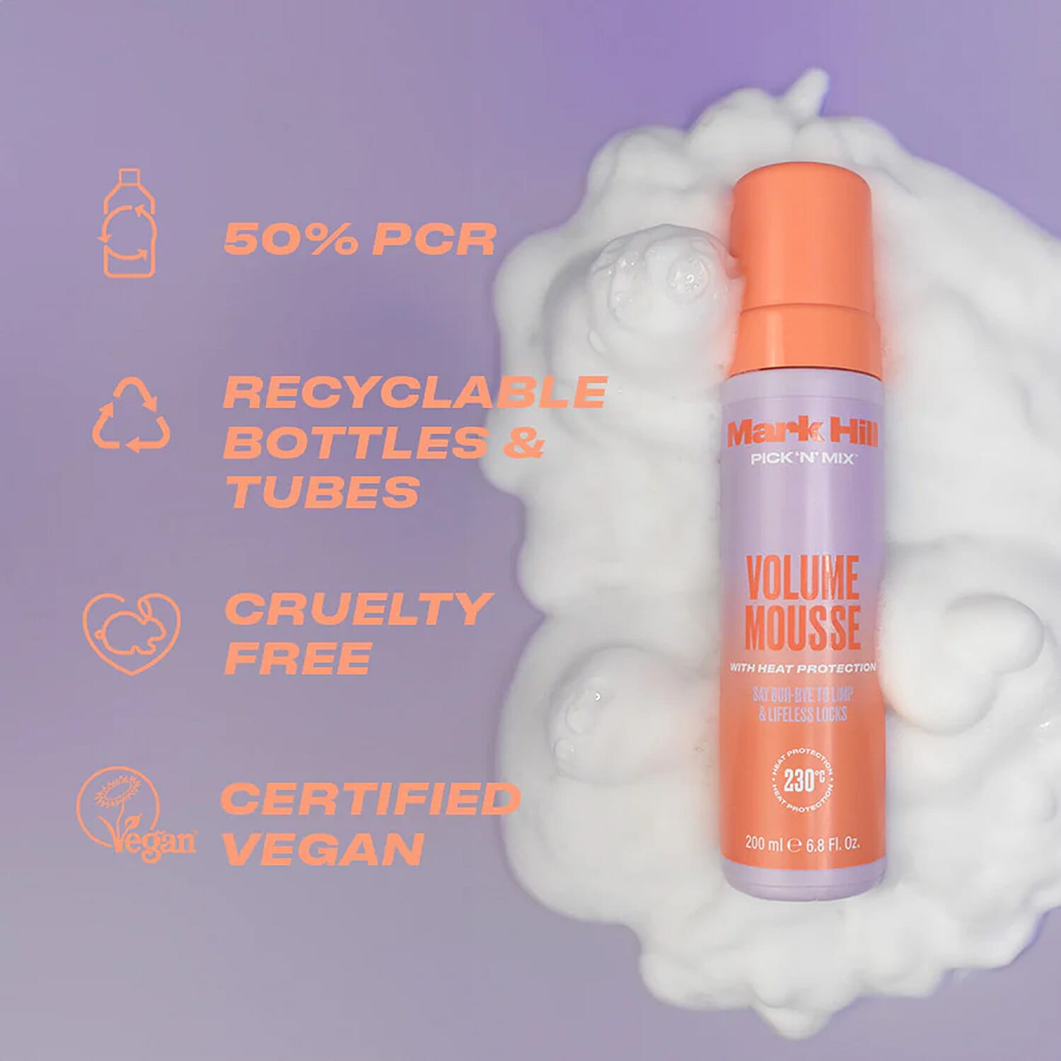 Mark Hill Pick 'N' Mix Heat Protection Volume Mousse - 200ml