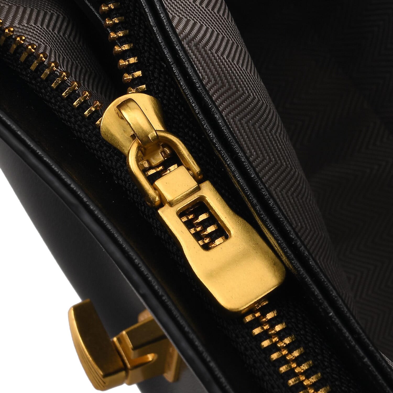 Genuine Leather Top-Handle Satchel Bag with Adjustable Shoulder Strap - Black