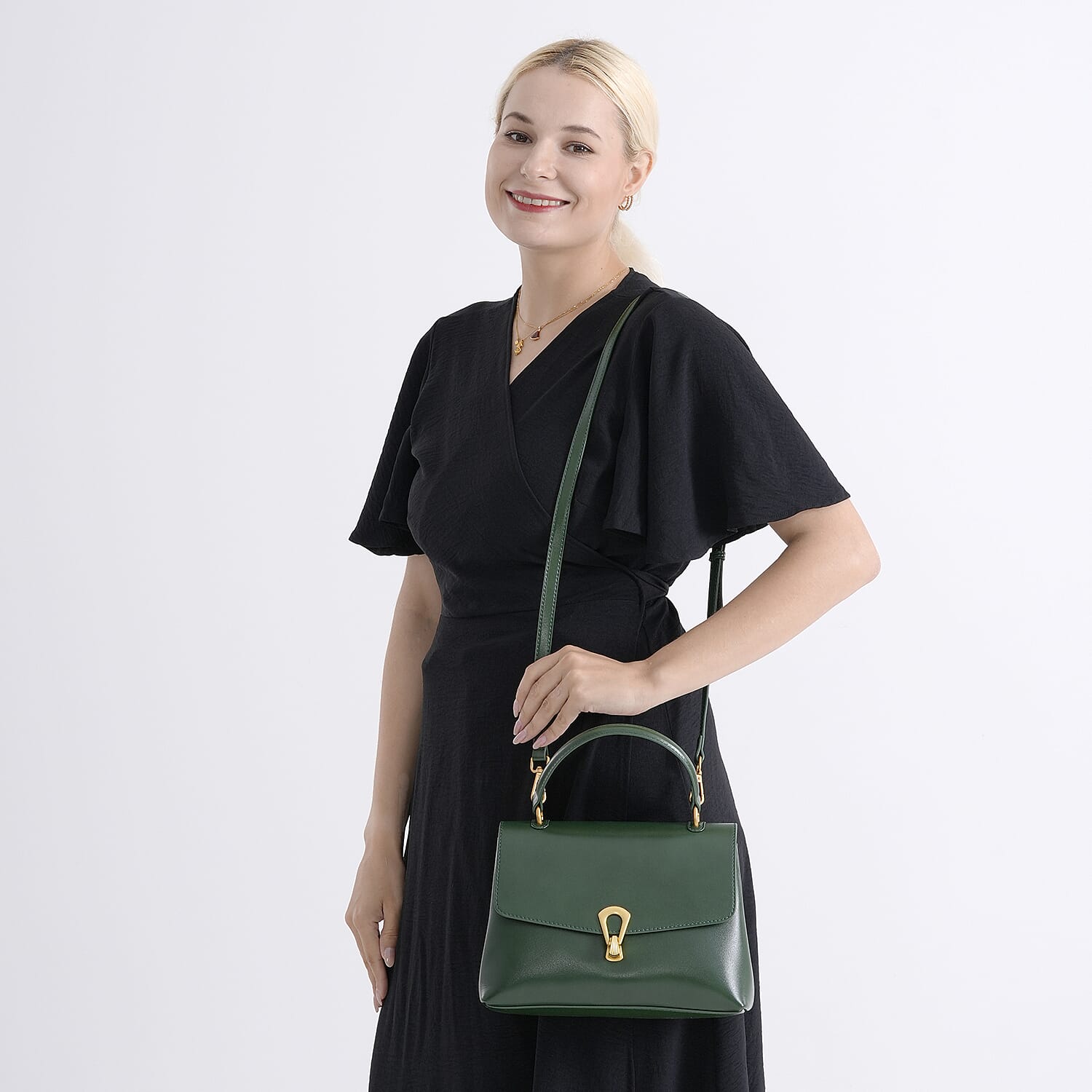 Crossbody Bag (Size - One Size) - Green & Black