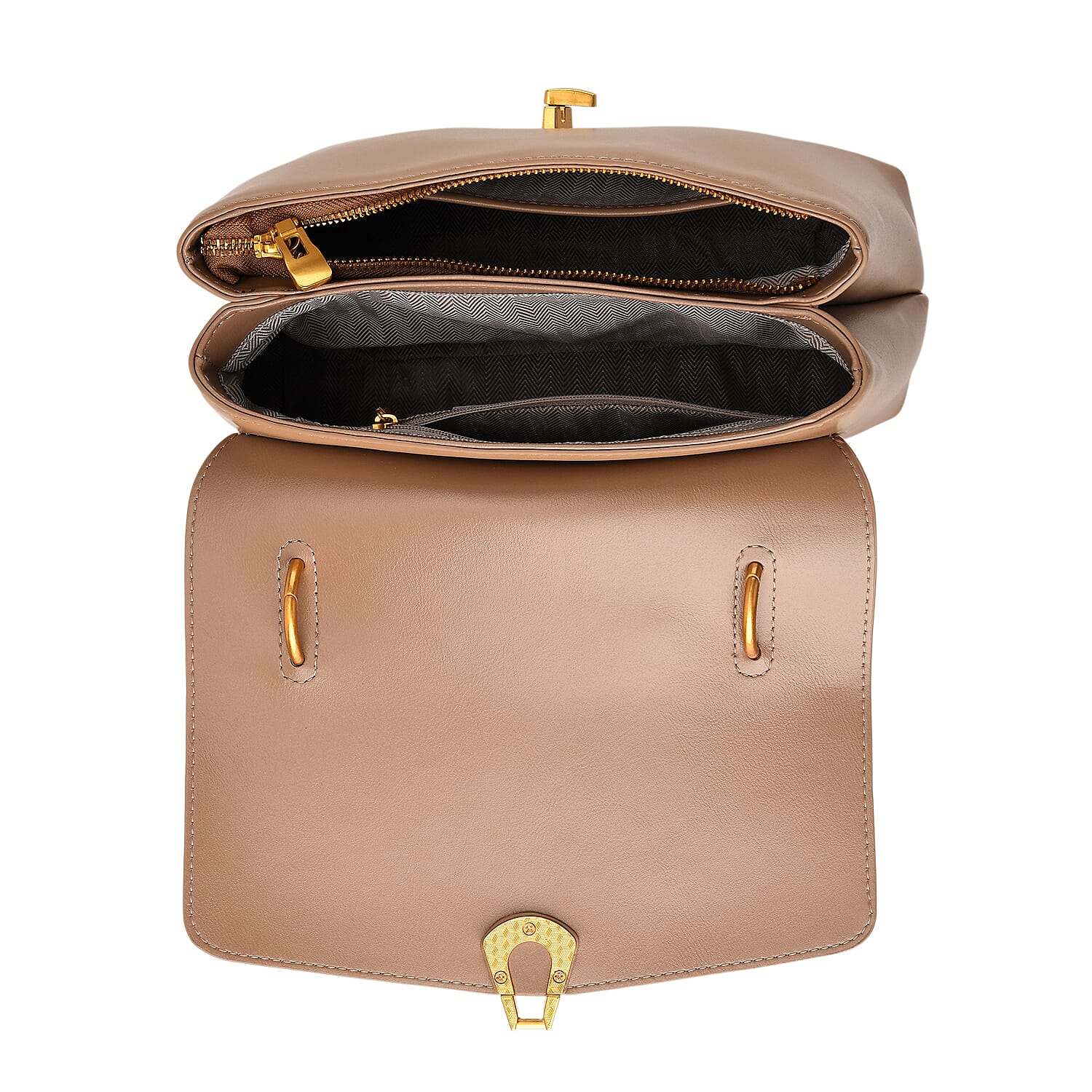 Crossbody Bag (Size - One Size) - Khaki & Black