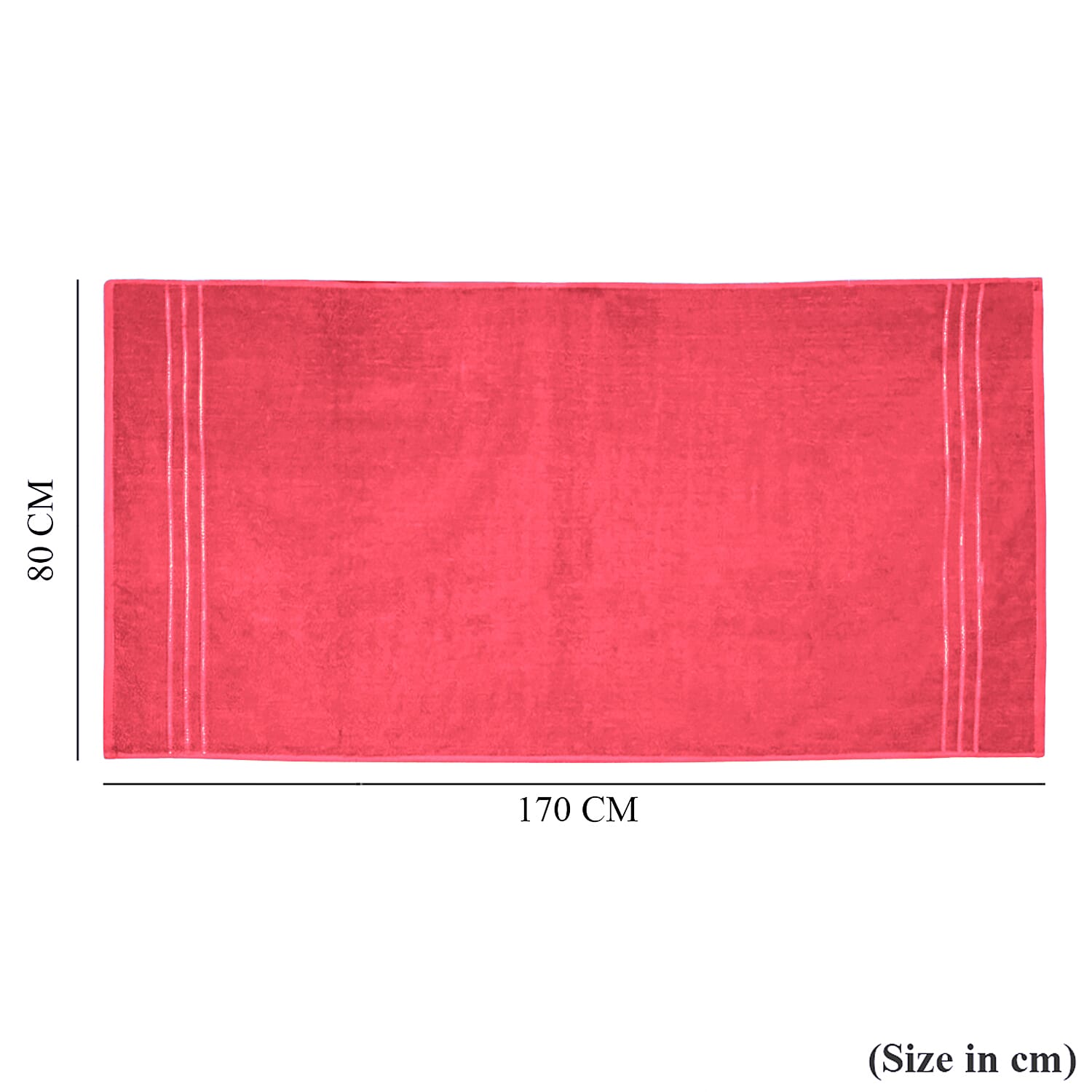 Livmore Set of 2 - Cotton Bath Sheets 550GSM (Size 88x172cm) - Coral