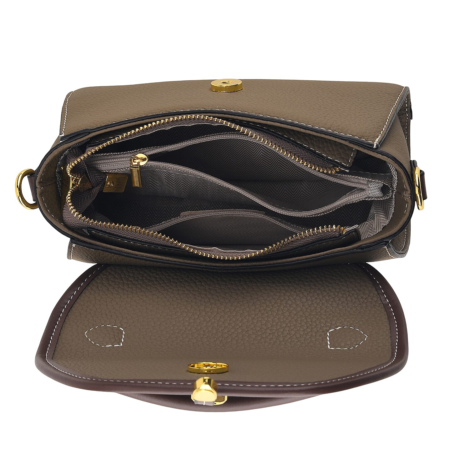 Crossbody Bag (Size - One Size) - Khaki & Black