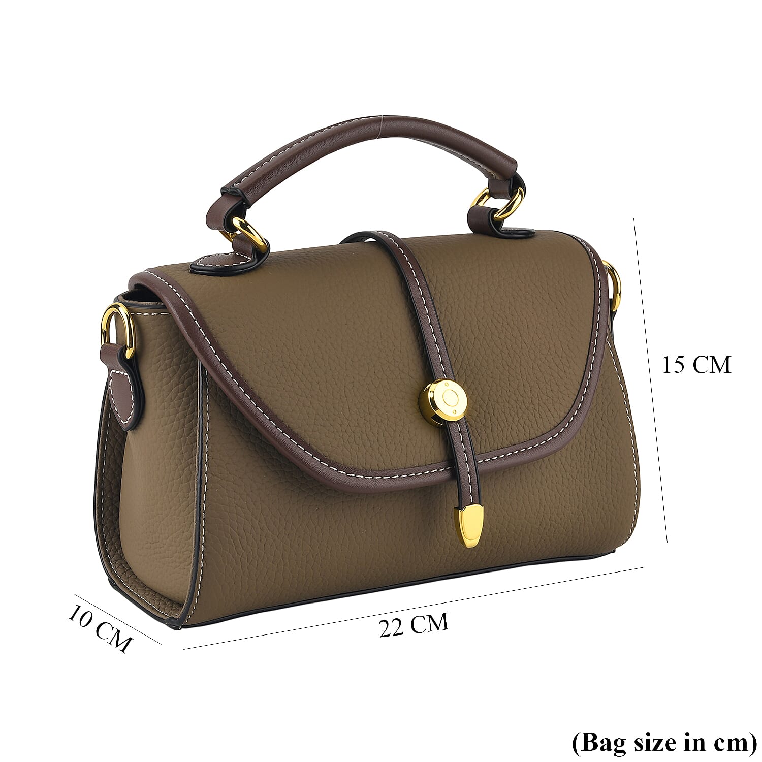 Crossbody Bag (Size - One Size) - Khaki & Black